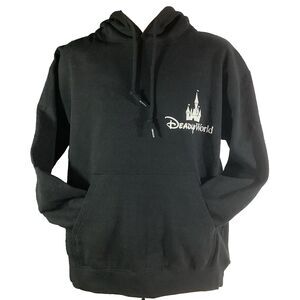 A**holes Live Forever Deadly World Hoodie Men's Sz XL Black Zombie Mickey